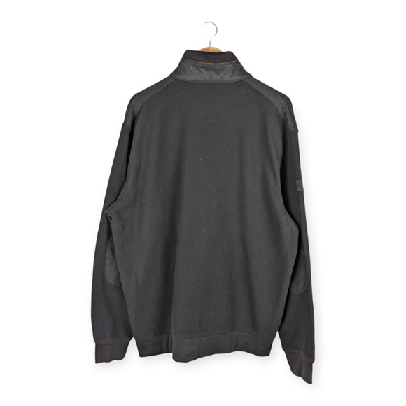 Bugatti Men's Black Cotton Blend Knit Jacket Full Zip Jacket Size XXL Gorpcore - Picture 6 of 10